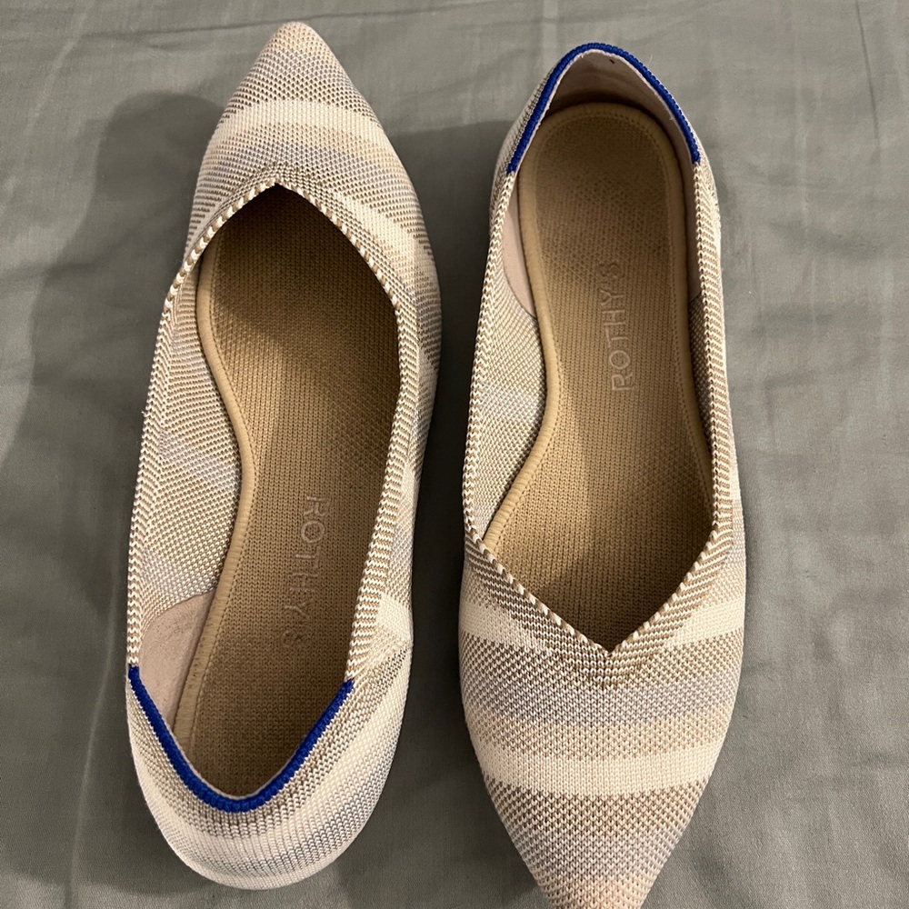 Rothy’s The Point in Golden Stripe